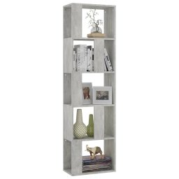 vidaXL Boekenkast/kamerscherm 45x24x159 cm bewerkt hout betongrijs