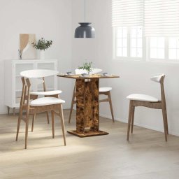 vidaXL Bistrotafel 60x60x75 cm bewerkt hout gerookt eikenkleurig