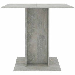 vidaXL Eettafel 80x80x75 cm bewerkt hout betongrijs