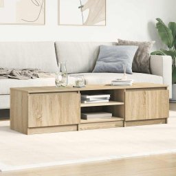 vidaXL Tv-meubel 140x40x35,5 cm bewerkt hout sonoma eikenkleurig