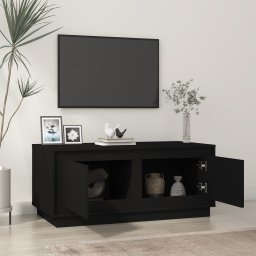 vidaXL Salontafel 102x50x44 cm bewerkt hout zwart
