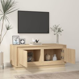vidaXL Salontafel 102x50x44 cm bewerkt hout sonoma eikenkleurig