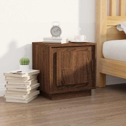 vidaXL Nachtkastjes 2 st 44x35x45 cm bewerkt hout bruin eikenkleur
