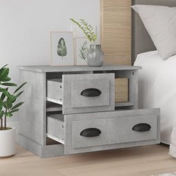 vidaXL Nachtkastje 60x39x45 cm betongrijs