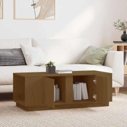 vidaXL Salontafel 110x50x40 cm massief grenenhout honingbruin