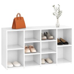 vidaXL Schoenenbank 103x30x55 cm bewerkt hout wit
