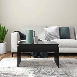 vidaXL Salontafel 68x50x38 cm bewerkt hout zwart