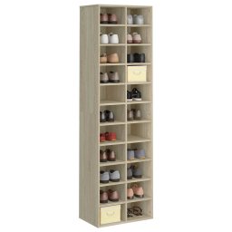 vidaXL Schoenenkast 54x34x183 cm bewerkt hout sonoma eikenkleurig