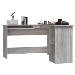 vidaXL Hoekbureau 120x140x75 cm bewerkt hout grijs sonoma eikenkleurig