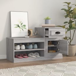 vidaXL Schoenenkast 100x42x60 cm bewerkt hout grijs sonoma eikenkleur