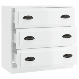 vidaXL Dressoir 70x35x67,5 cm bewerkt hout hoogglans wit