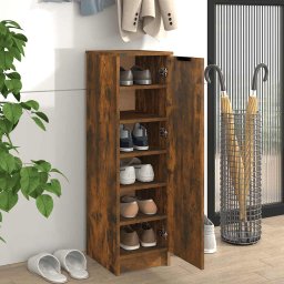 vidaXL Schoenenkast 30x35x100 cm bewerkt hout gerookt eikenkleurig