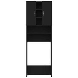 vidaXL Wasmachinekast 64x25,5x190 cm zwart
