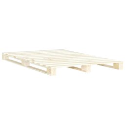 vidaXL Bedframe pallet massief grenenhout 140x200 cm