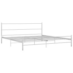 vidaXL Bedframe metaal wit 160x200 cm