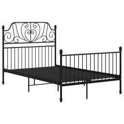 vidaXL Bedframe metaal zwart 120x200 cm