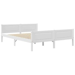 vidaXL Bedframe massief grenenhout wit 120x200 cm