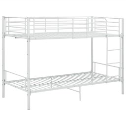 vidaXL Stapelbed metaal wit 90x200 cm