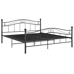 vidaXL Bedframe metaal zwart 140x200 cm