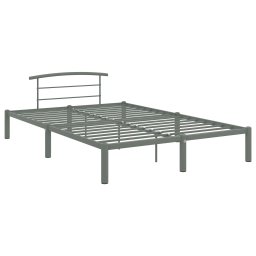 vidaXL Bedframe metaal grijs 160x200 cm