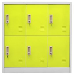 vidaXL Lockerkast 90x45x92,5 cm staal lichtgrijs en groen