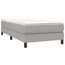 vidaXL Boxspring bed 100x200 cm stof lichtgrijs