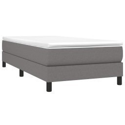vidaXL Boxspring bed 100x200 cm stof donkergrijs