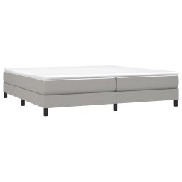 vidaXL Boxspring bed stof lichtgrijs 200x200 cm