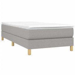vidaXL Boxspring bed 100x200 cm stof lichtgrijs