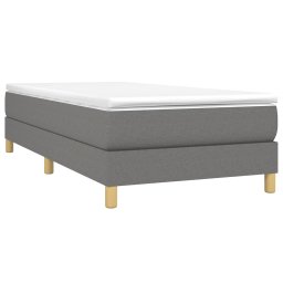 vidaXL Boxspring bed 100x200 cm stof donkergrijs