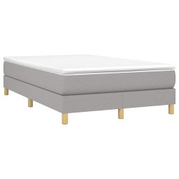 vidaXL Boxspring bed 120x200 cm stof lichtgrijs