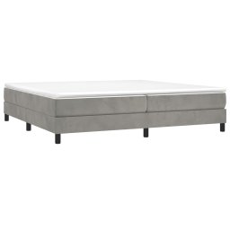 vidaXL Boxspring bed 200x200 cm fluweel lichtgrijs
