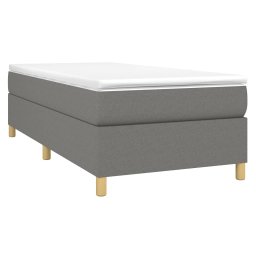 vidaXL Boxspring bed 100x200 cm stof donkergrijs