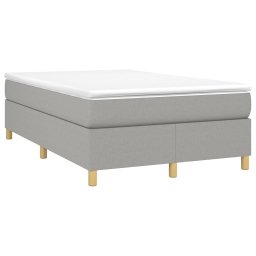 vidaXL Boxspring bed 120x200 cm stof lichtgrijs
