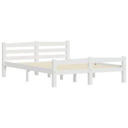 vidaXL Bedframe massief grenenhout wit 120x200 cm