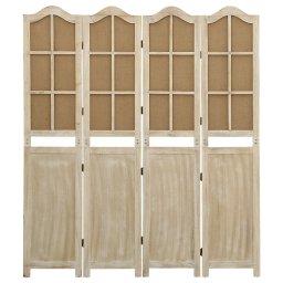 vidaXL Kamerscherm met 4 panelen 140x165 cm stof bruin