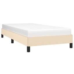 vidaXL Bedframe zonder matras 90x200 cm stof crèmekleurig