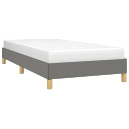 vidaXL Bedframe zonder matras 100x200 cm stof donkergrijs