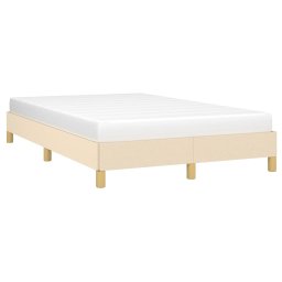 vidaXL Bedframe zonder matras 120x200 cm stof crèmekleurig