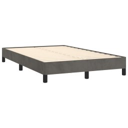 vidaXL Bedframe zonder matras 120x200 cm fluweel donkergrijs