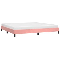 vidaXL Bedframe fluweel roze 200x200 cm