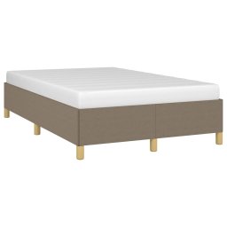 vidaXL Bedframe zonder matras 120x200 cm stof taupe