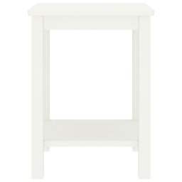 vidaXL Nachtkastje 35x30x47 cm massief grenenhout wit