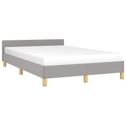 vidaXL Bedframe zonder matras 120x200 cm stof lichtgrijs