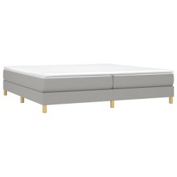 vidaXL Boxspring bed stof lichtgrijs 200x200 cm