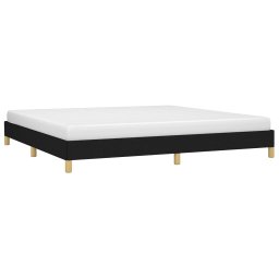 vidaXL Bedframe zonder matras stof zwart 200x200 cm