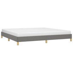 vidaXL Bedframe zonder matras stof donkergrijs 200x200 cm