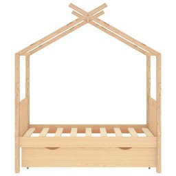 vidaXL Kinderbedframe met lade massief grenenhout 70x140 cm