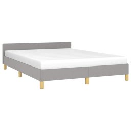 vidaXL Bedframe zonder matras stof lichtgrijs 140x200 cm