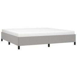 vidaXL Bedframe zonder matras stof lichtgrijs 200x200 cm